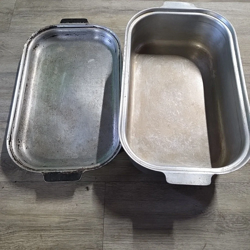 VTG Kitchen Craft Roaster Roasting Pan And Lid 2 Piece Aluminum 16x9.5 USA